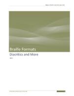 Product Description: This material examines words divided into syllables, words with diacritic markings and other types of grammar examples. The rules of Unified English Braille and Braille Formats 2016 guidelines are combined to show the best way for transcribing these types of text.</br> Diacritics And More, 2015